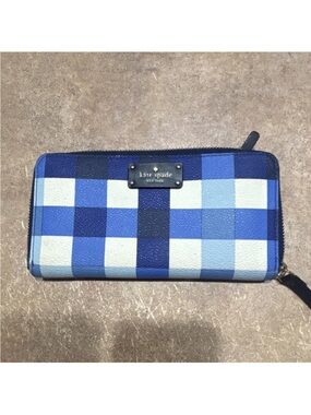 kate spade Navy and Gold Zip Wallet